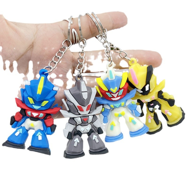 Car Accessories Japan - Gundam Silicone Keychain, Mini Mobile Suit