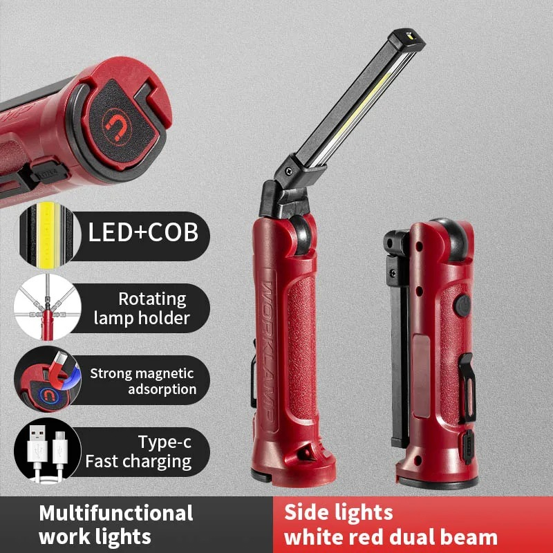 Car Accessories Hanging - COB LED Work Light Rechargeable Folding