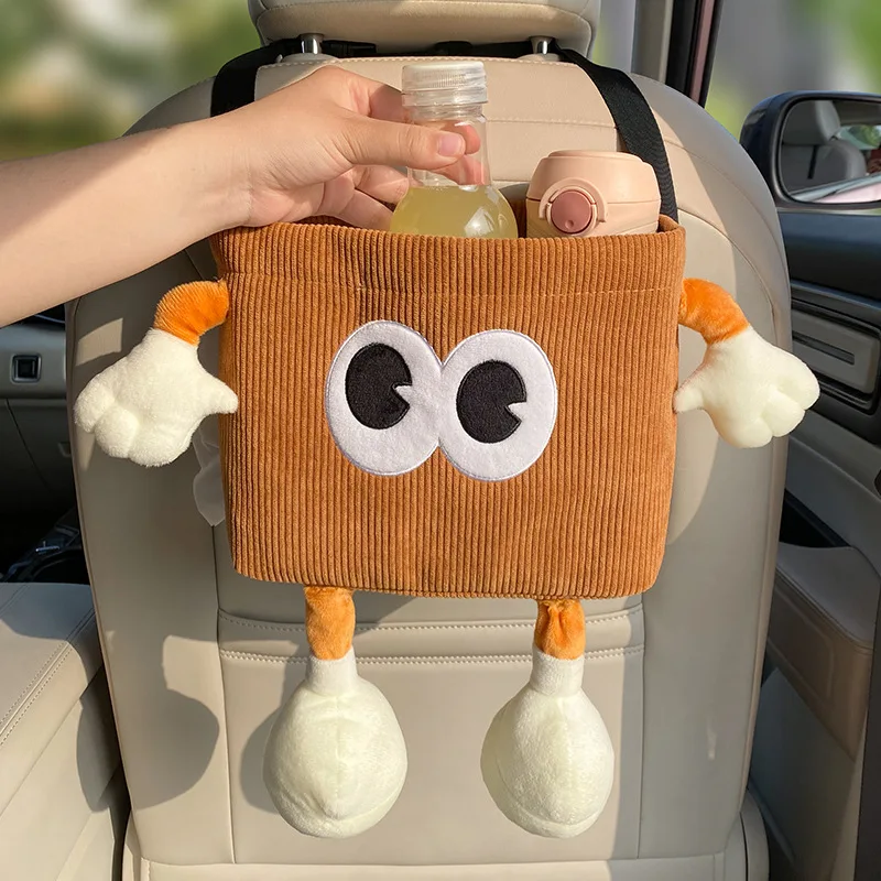 Car Accessories Hanging - Car Trash Can Bin Cartoon Eye