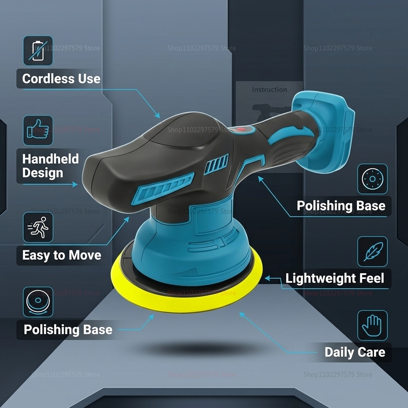 Cordless 18V Car Polisher Elec - Car Detailing Brush recension och pris