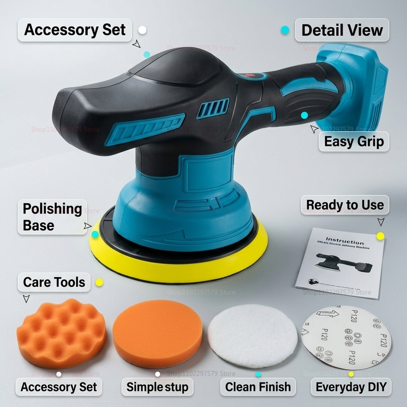 Cordless 18V Car Polisher Elec - Car Detailing Brush recension och pris