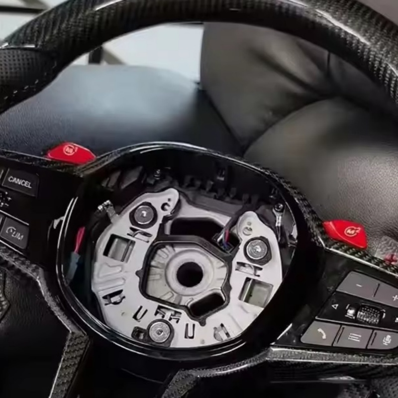 Customized Carbon Fiber Leathe - Car Accessories For Steering Wheel recension och pris