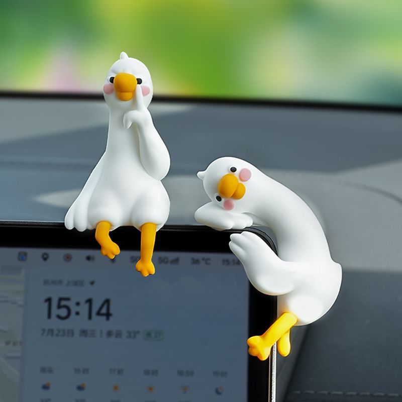 Cute Cartoon White Duck Car Di - Car Accessories Hanging recension och pris