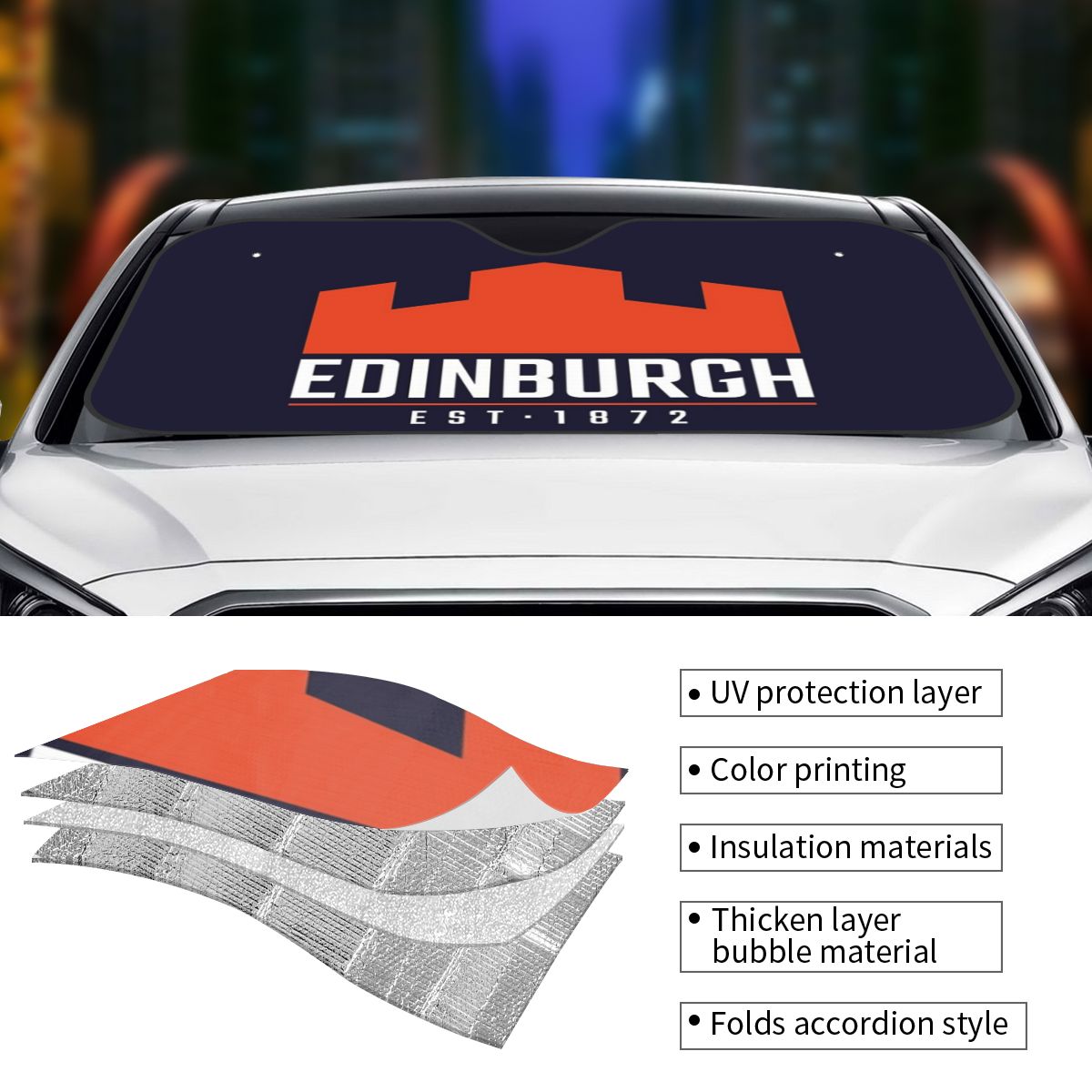 The Edinburgh Rugby Logo 2 Sun - Car Accessories Edinburgh recension och pris