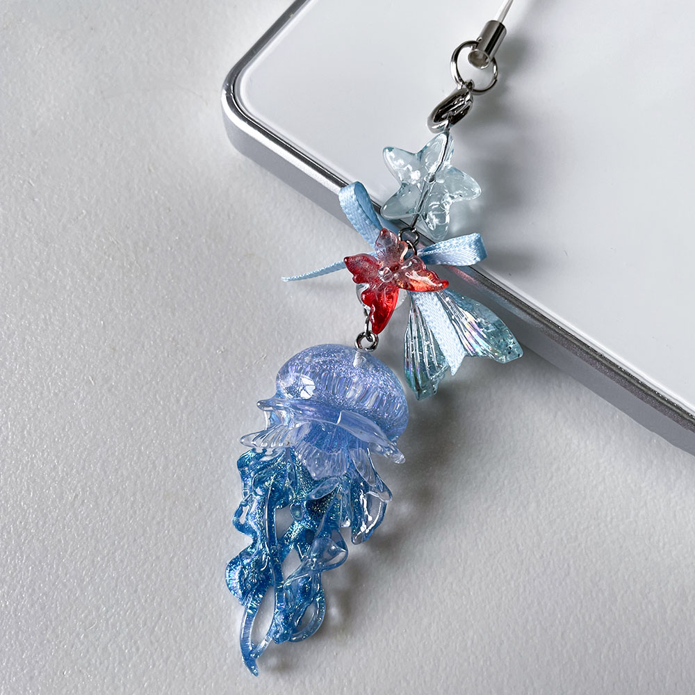 Blue Jellyfish Phone Chain Cha - Car Accessories Bangkok recension och pris